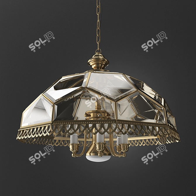 TINKO Tiffany 7-Light Chandelier 3D model image 1