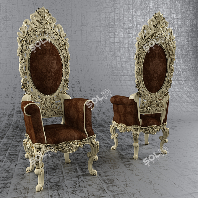 Classic Milano Chair 3D model image 1