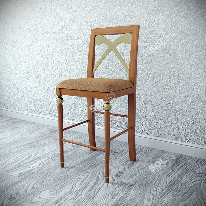 Classic Bar Stool | Timeless Design 3D model image 1