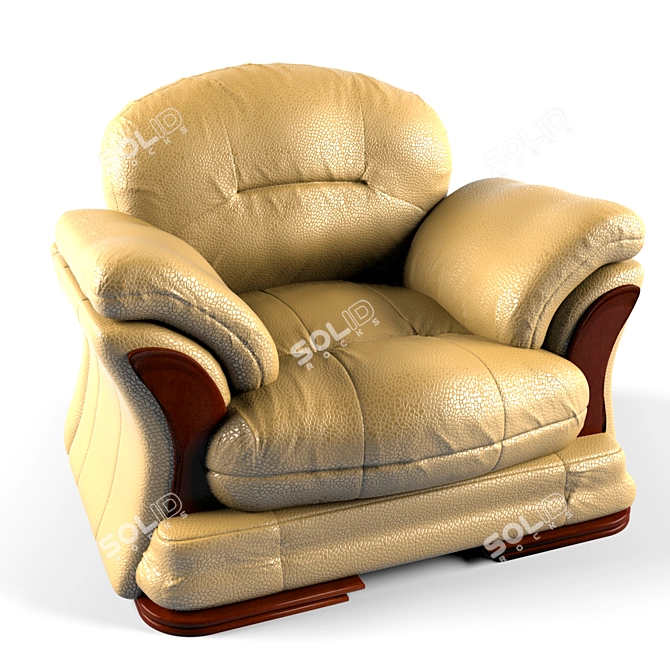 REDFORD Leather Chair 3D model image 2