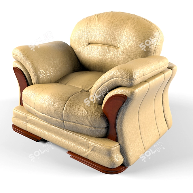 REDFORD Leather Chair 3D model image 1