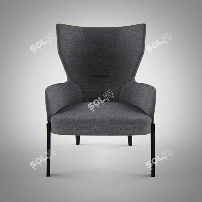 Sleek MOLTENI&C Armchair 3D model image 2