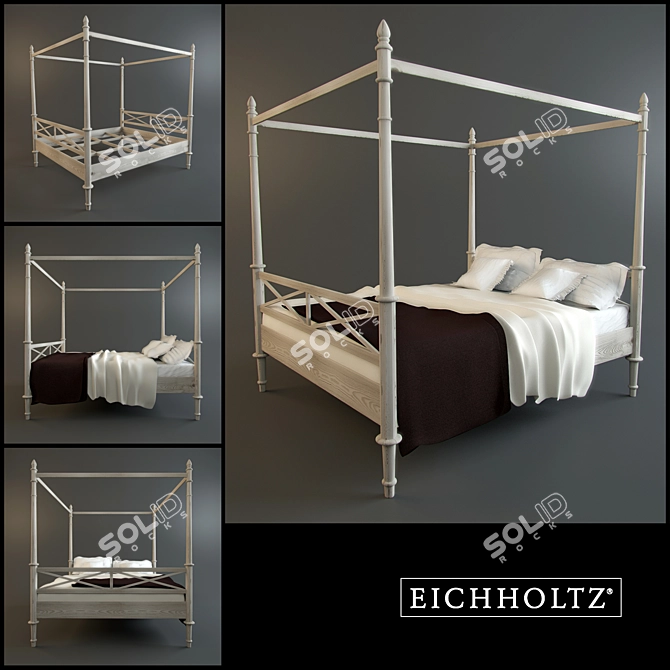 Elegant Eichholtz Westbury Bed Canopy 3D model image 1