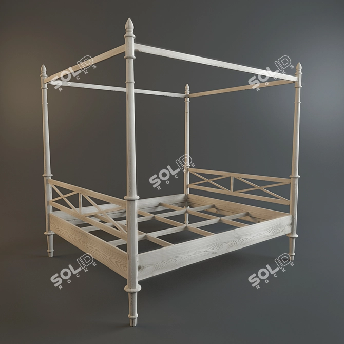 Elegant Eichholtz Westbury Bed Canopy 3D model image 3