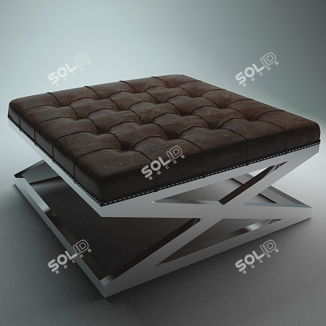 San Diego Ottoman: Stylish and Comfortable 3D model image 1