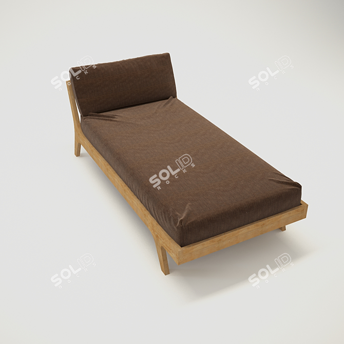 Cozy Chaise Lounge 3D model image 2