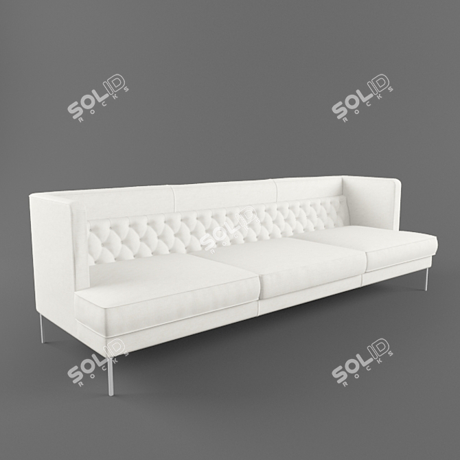 Luxurious Geometrical Spirit Sofa 3D model image 1