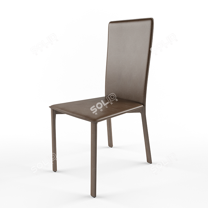 Sleek Italian-Designed Calligaris Slim Chair 3D model image 1