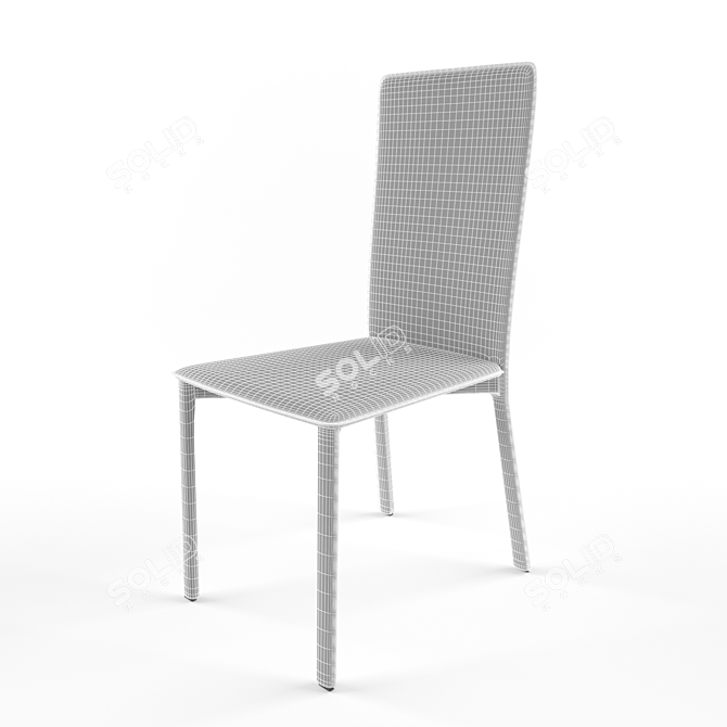 Sleek Italian-Designed Calligaris Slim Chair 3D model image 3