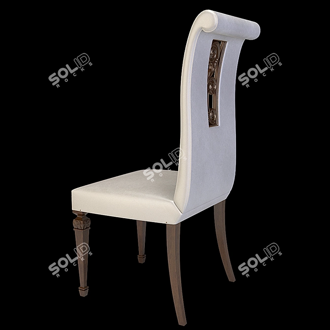 Bamar Antiquaria Chair: Elegant Vintage Design 3D model image 3