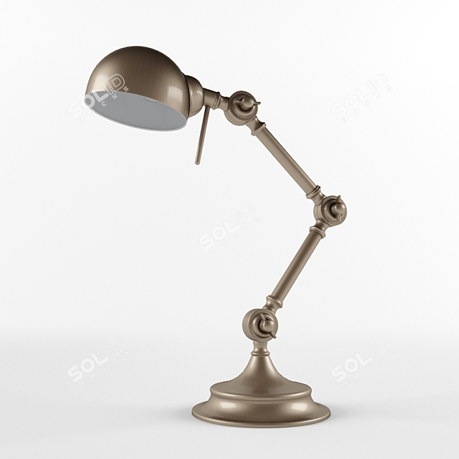 Elegant Metal Table Lamp 3D model image 1