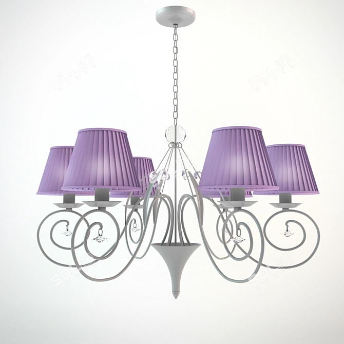 Elegant Shade Chandeliers 3D model image 1