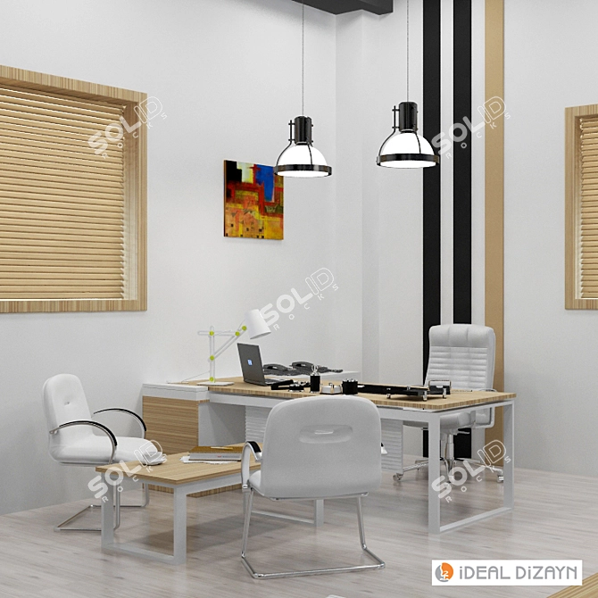 SleekLine: Stylish Office Furniture 3D model image 3