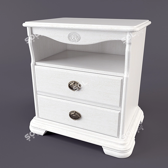 Modern Nightstand with Storage 3D model image 1