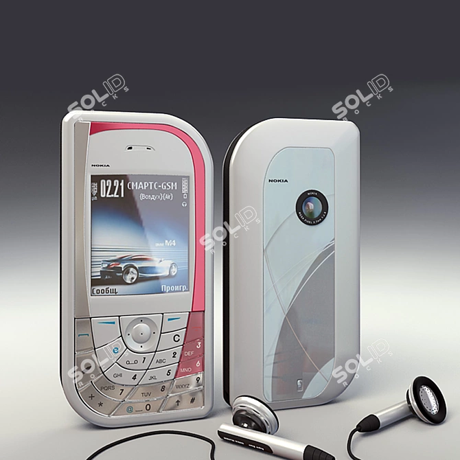 Nokia 7610: Sleek and Powerful 3D model image 1