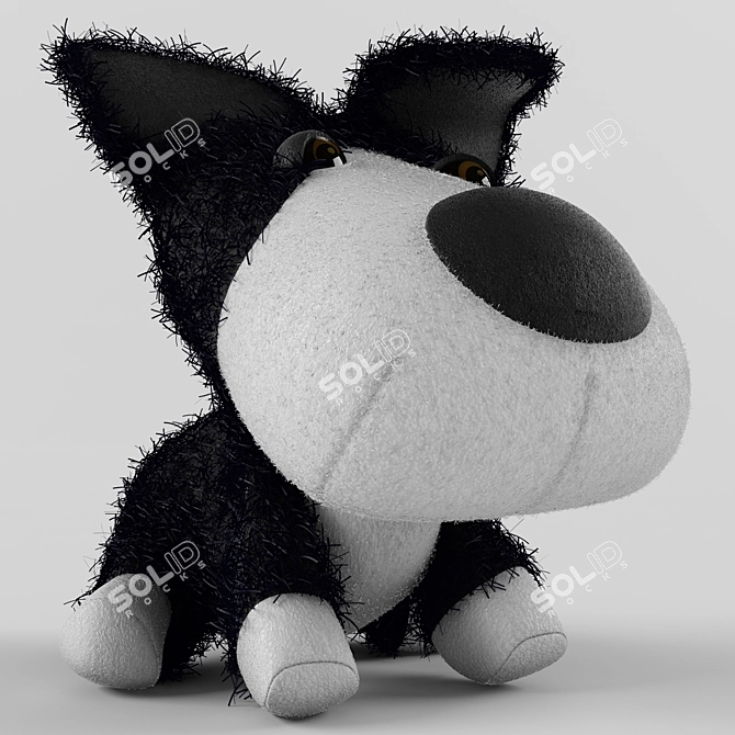 Big Headz Soft Dog Toy 3D model image 2