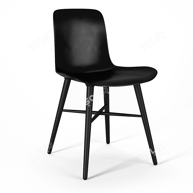 NORR11 Langue Dining Chair 3D model image 1