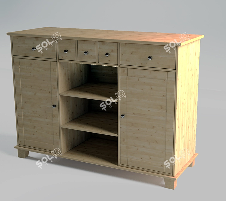 Sleekly Stylish STURNES Sideboard 3D model image 1