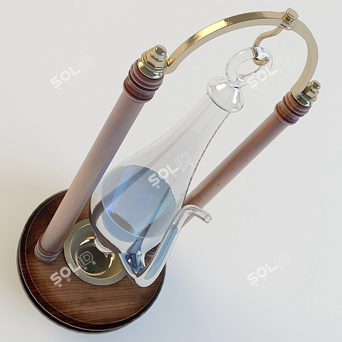 Vintage Weather Glass Barometer 3D model image 3