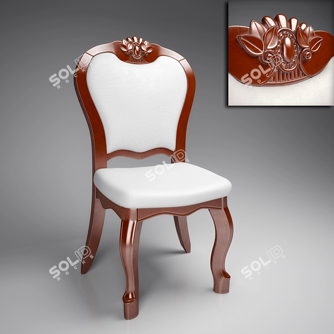 Chair Caput Mortuum 3D model image 1