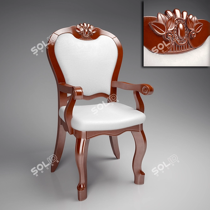 Timeless Charm Chair 3D model image 1