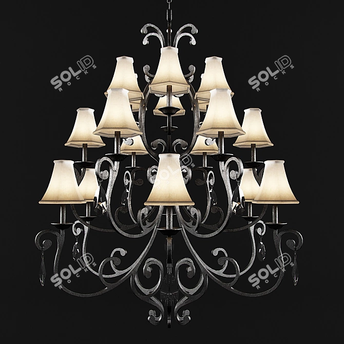 Timeless Elegance: Maxim Richmond Chandelier 3D model image 1