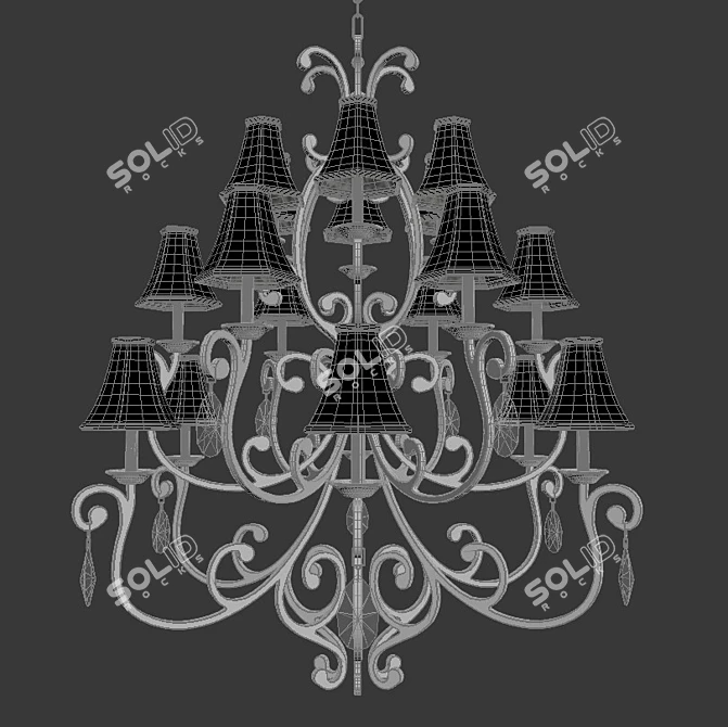 Timeless Elegance: Maxim Richmond Chandelier 3D model image 2