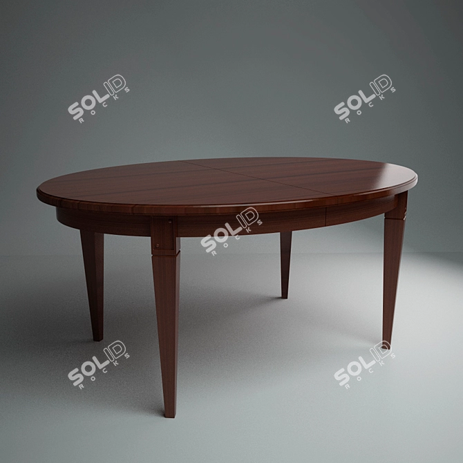 Versatile Cherry Wood Dining Table 3D model image 1