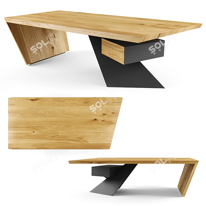 NASDAQ Writing Desk: Sleek Design by Cattelan Italia 3D model image 1