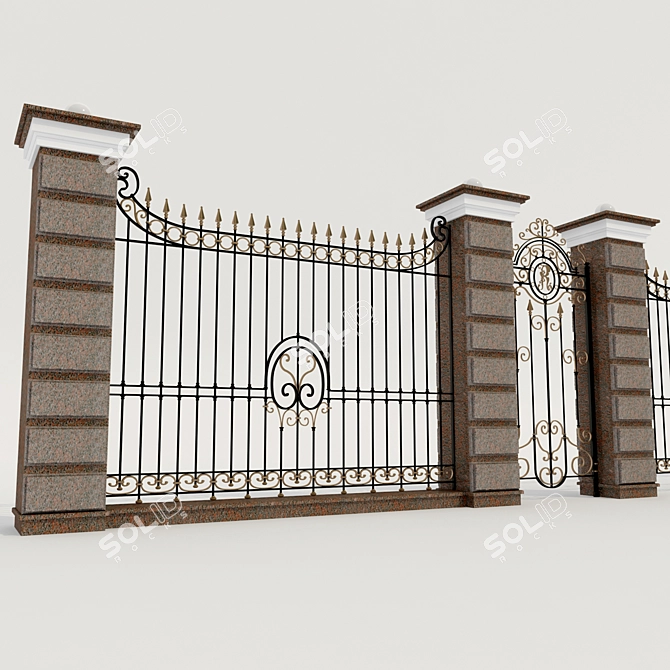 Versatile Fence Solution 3D model image 2