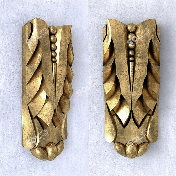 Roma Carved Pad: Elegant Decor Piece 3D model image 1