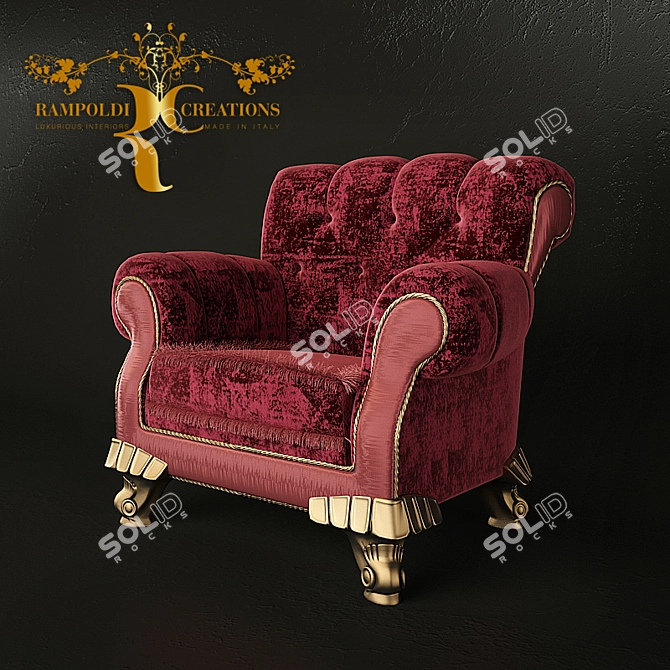 Infinity Flair: Classic Italian Armchair by RAMPOLDI 3D model image 1