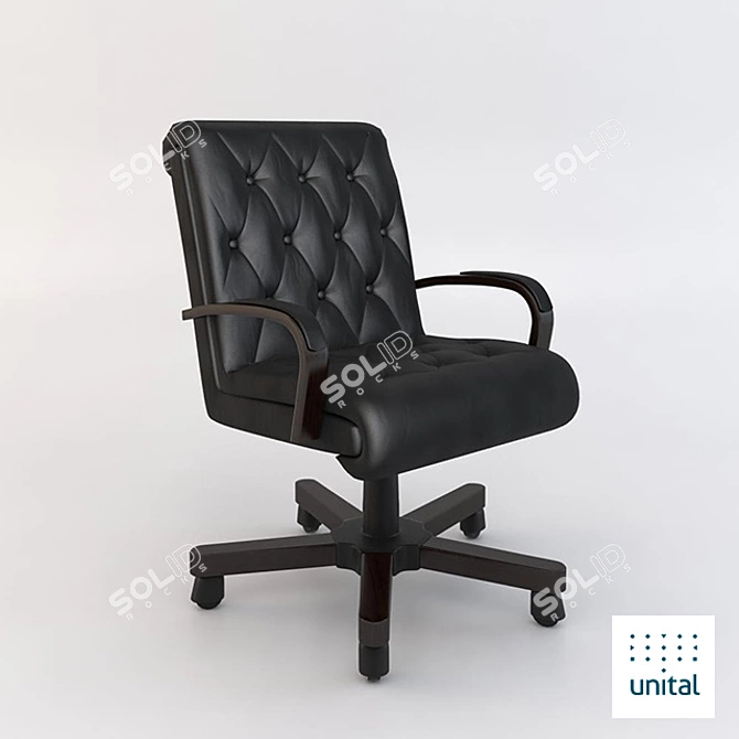 Elegant Royal Chair: D-80 3D model image 1