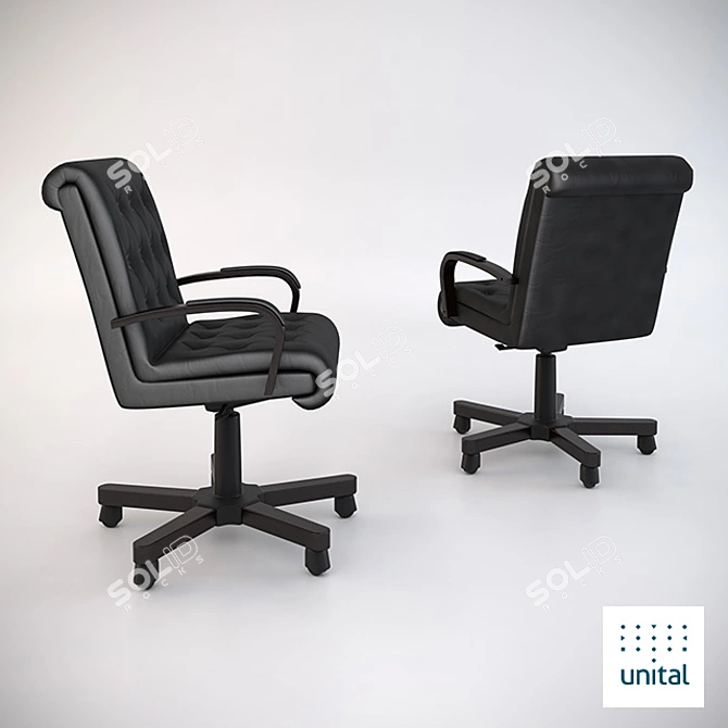 Elegant Royal Chair: D-80 3D model image 2