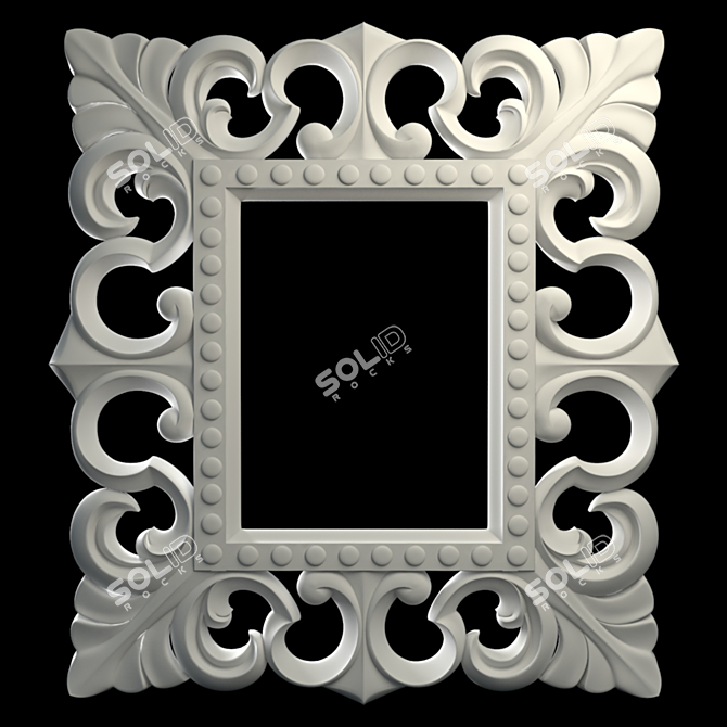 Elegant Mirrored Frame 3D model image 1