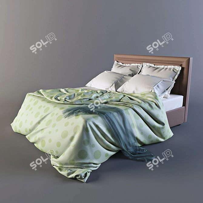Cassandra Bed with Storage Compartment 3D model image 1
