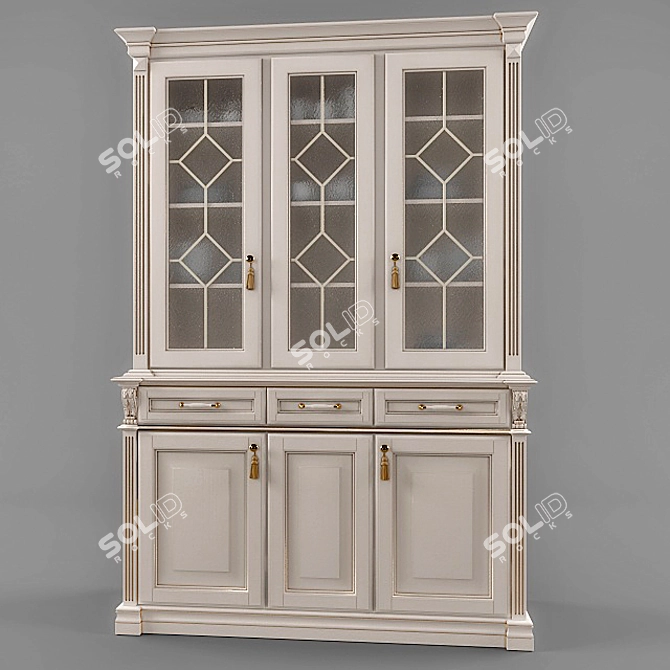 Elegant Classic Buffet 3D model image 1