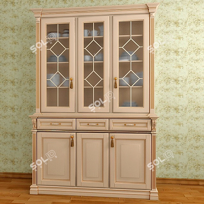 Elegant Classic Buffet 3D model image 2