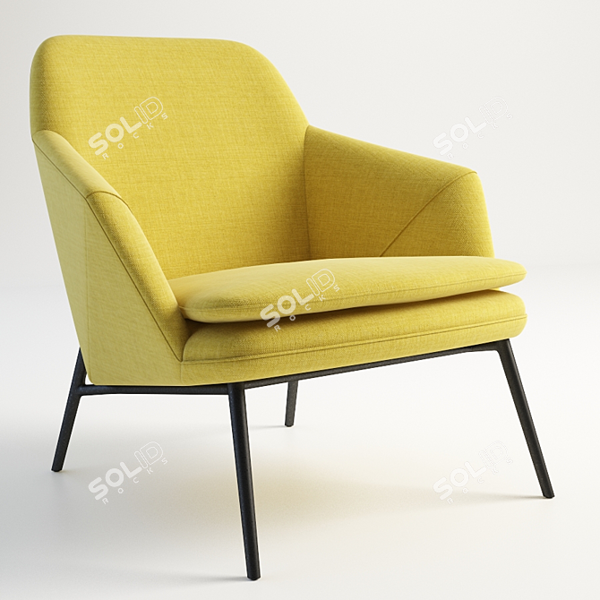 Cozy Comfort: Gramercy Home Hug Armchair 3D model image 1