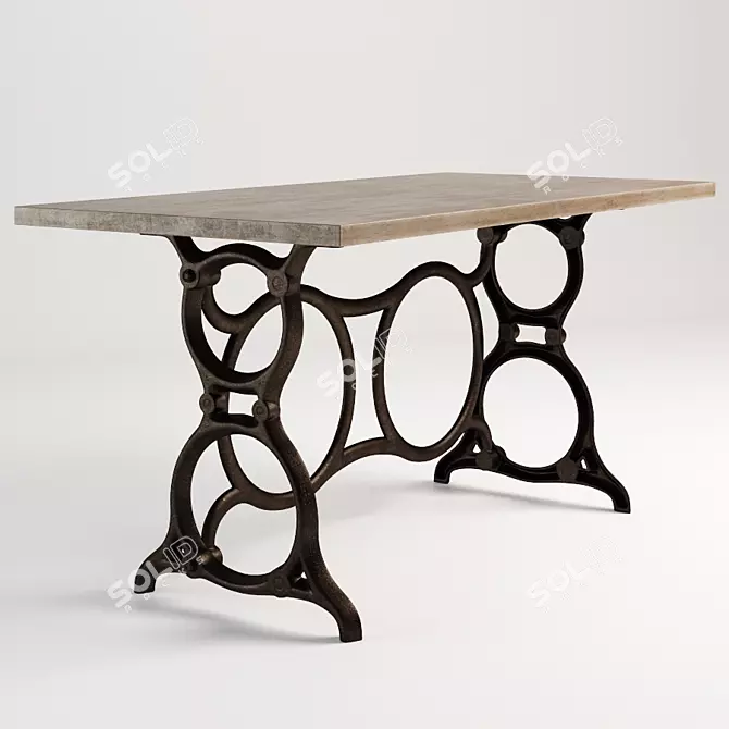 ZEFIRO Desk - Stylish and Functional 3D model image 1