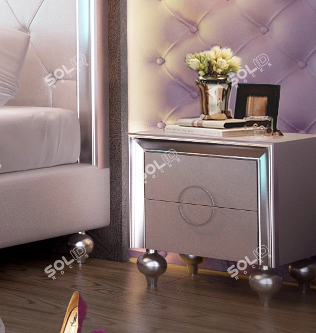 Stylish Bedside Table | Custom-fit Nightstand 3D model image 2