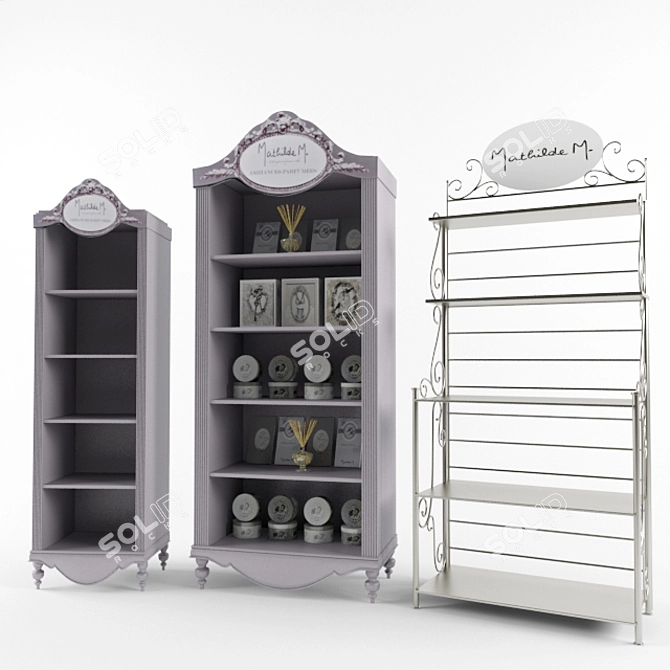 Title: Elegant Mathilde M Perfume Racks 3D model image 1