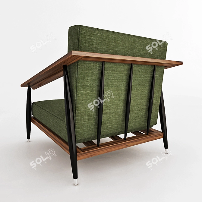 Stylish Dowel Chair: Elegant and Comfortable 3D model image 2