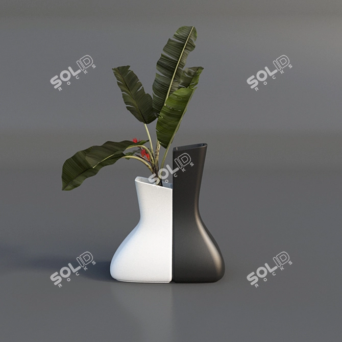 Modern Vase Revolution for Outdoors 3D model image 1