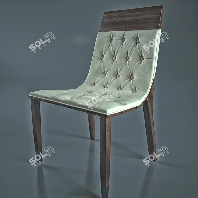 Elegant Eucalyptus Dining Chair 3D model image 1
