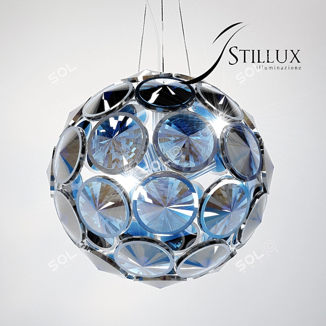 Stylish Stilux Diamond Pendant 3D model image 1