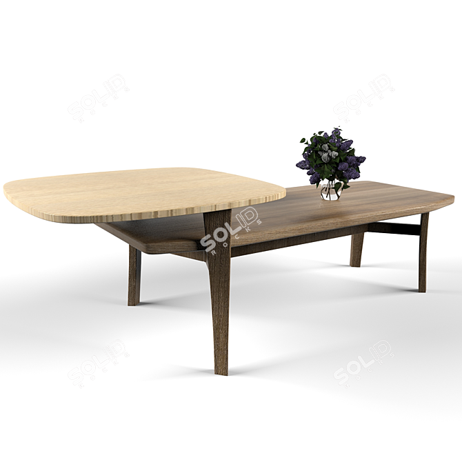 Elegant Italian Coffee Table 3D model image 1