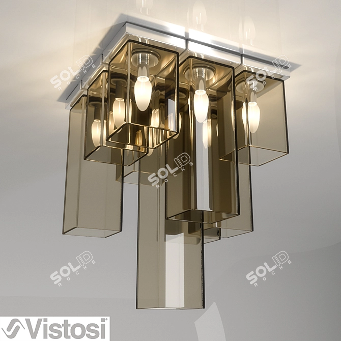 Stylish Vistosi Tubes Lamp 3D model image 1