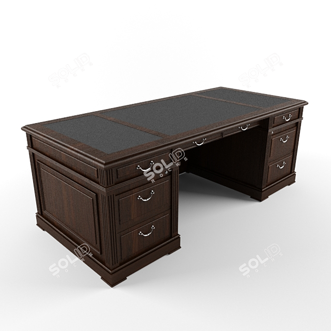 Elegant INTER Executive Desk 3D model image 1