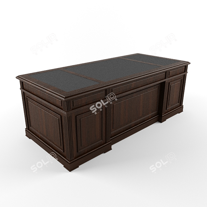Elegant INTER Executive Desk 3D model image 2